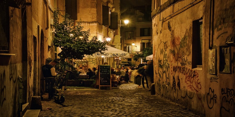 Trastevere at Night, Rome