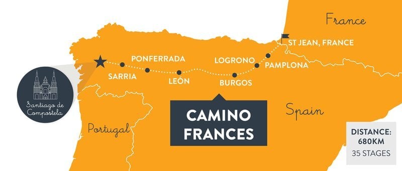 Camino Frances Map