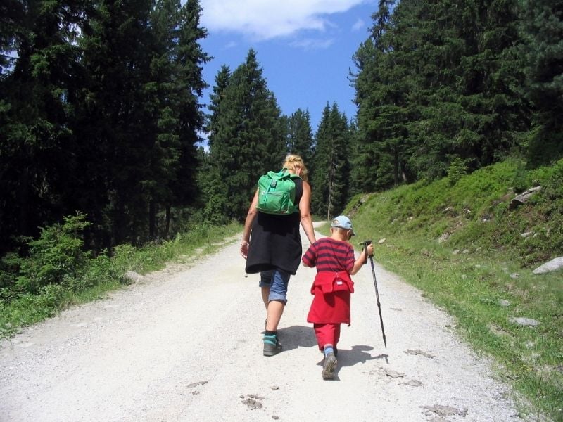 Family Walking on the Camino Frances