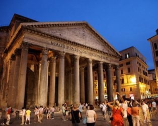 pantheon rome via francigena