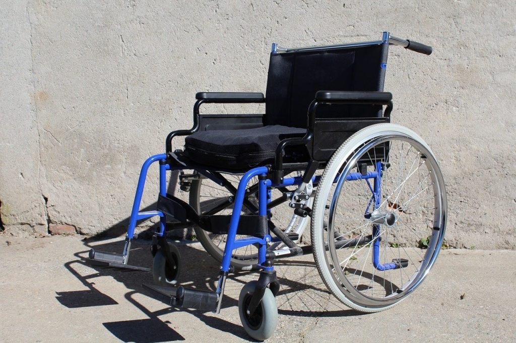 Justin's wheelchair on the Camino