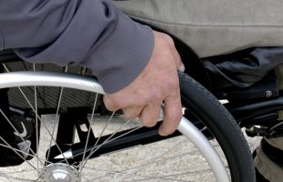 Person confined to a wheelchair
