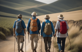 older group walking the Camino