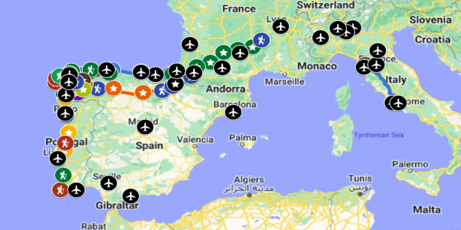 CaminoWays Navigation Map