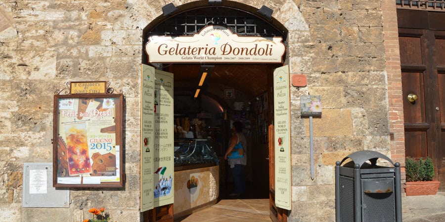 Gelato at Gelateria Dondoli, San Gimignano