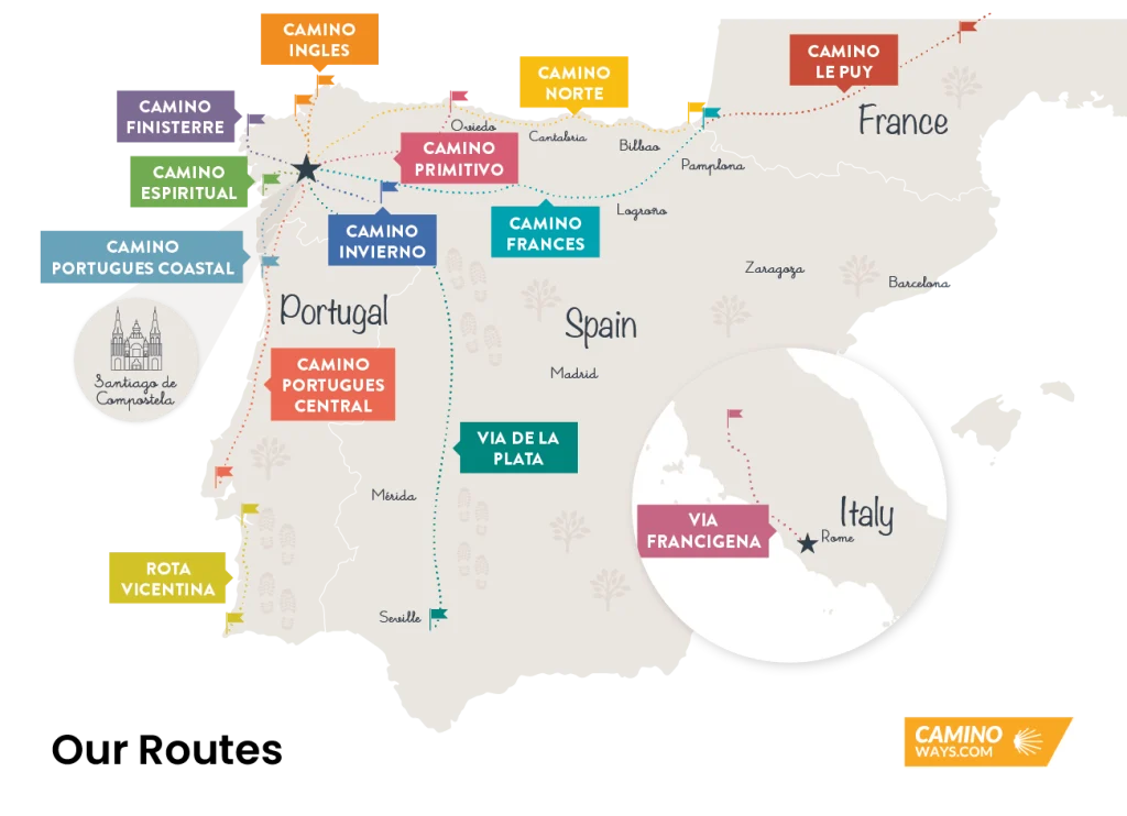 Camino de Santiago Routes CaminoWays.com