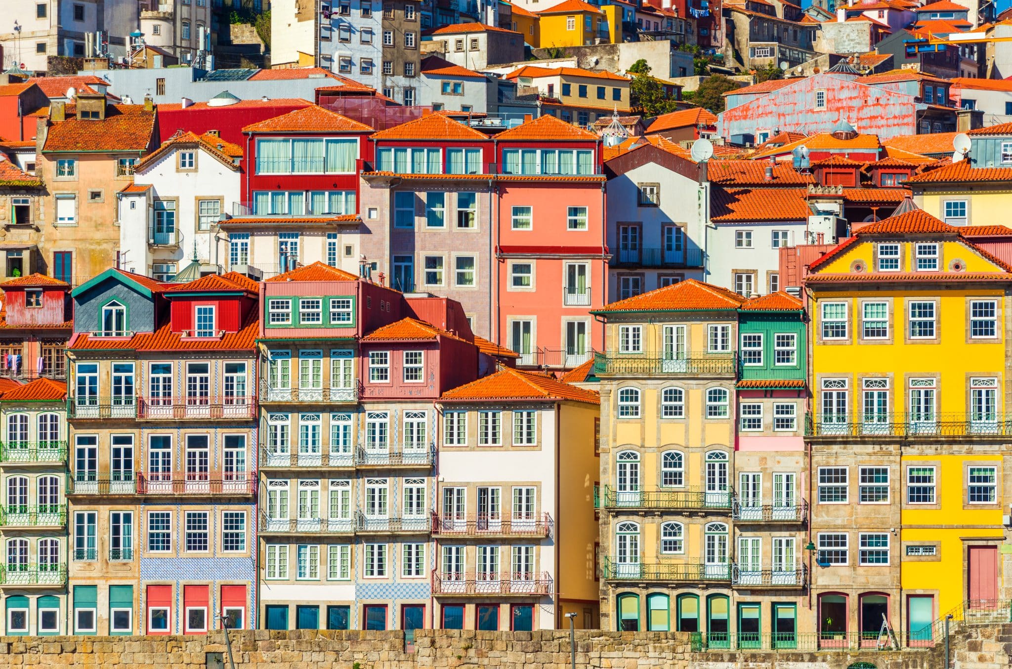 Tourist tax on the Camino – colourful houses in Porto, Portugal