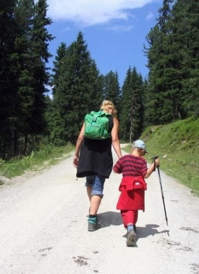 Family Walking on the Camino Portugues Coastal