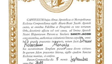 Camino Compostela Certificate