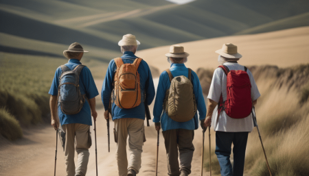 older group walking the Camino