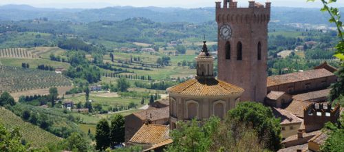 san miniato en toscana en la via francigena en italia