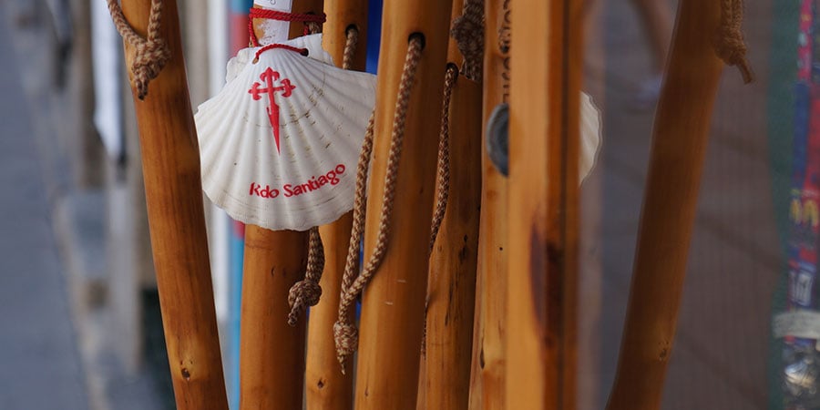 scallop-walking-pole-camino-de-santiago-caminoways