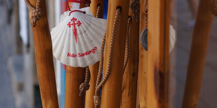 The Scallop Shell was the emblem worn by pilgrims to Compostela