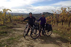 Caroline-cycling-vineyards-san-miniato-via-francigena