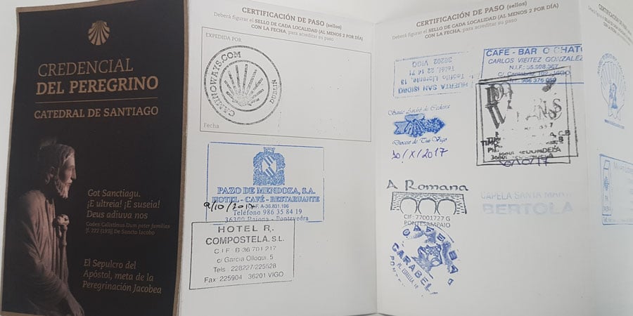 Pilgrim passport and Camino certificates