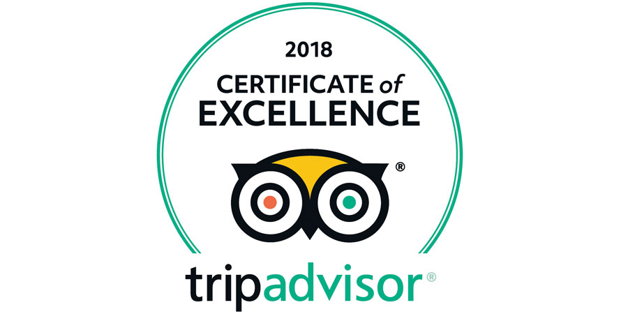 2018 Certificate of Excellence Tripadvisor