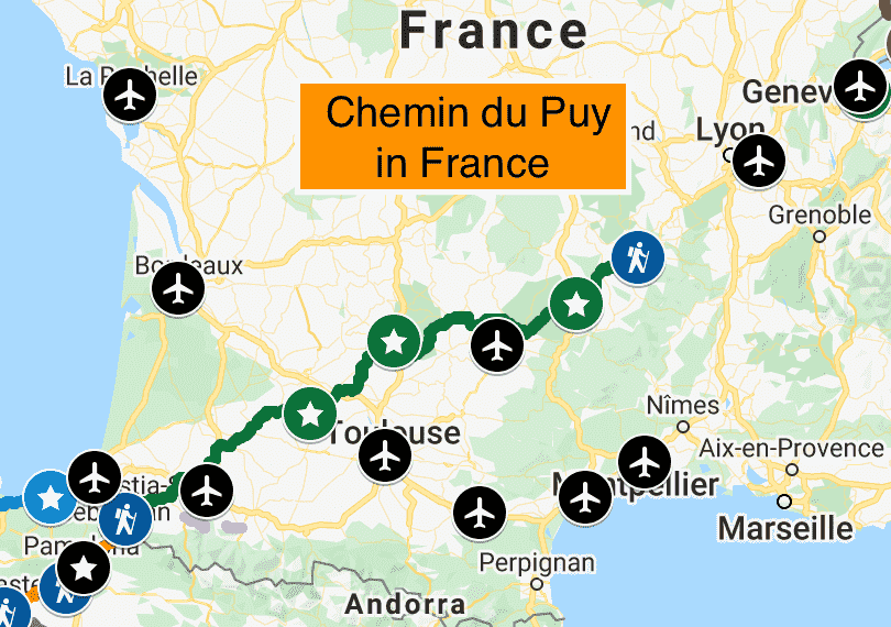 Chemin du Puy Route Map