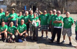 Charity group walk on the Camino