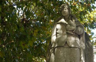 Statue of Rosalia de Castro in Padron