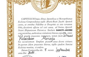 Camino Compostela Certificate