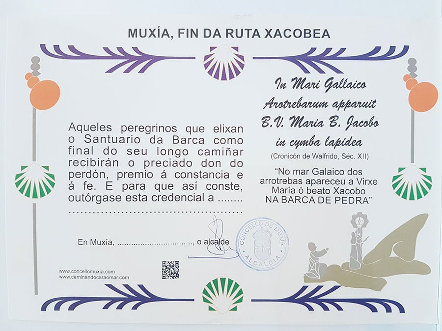 muxiana pilgrim certificate caminoways